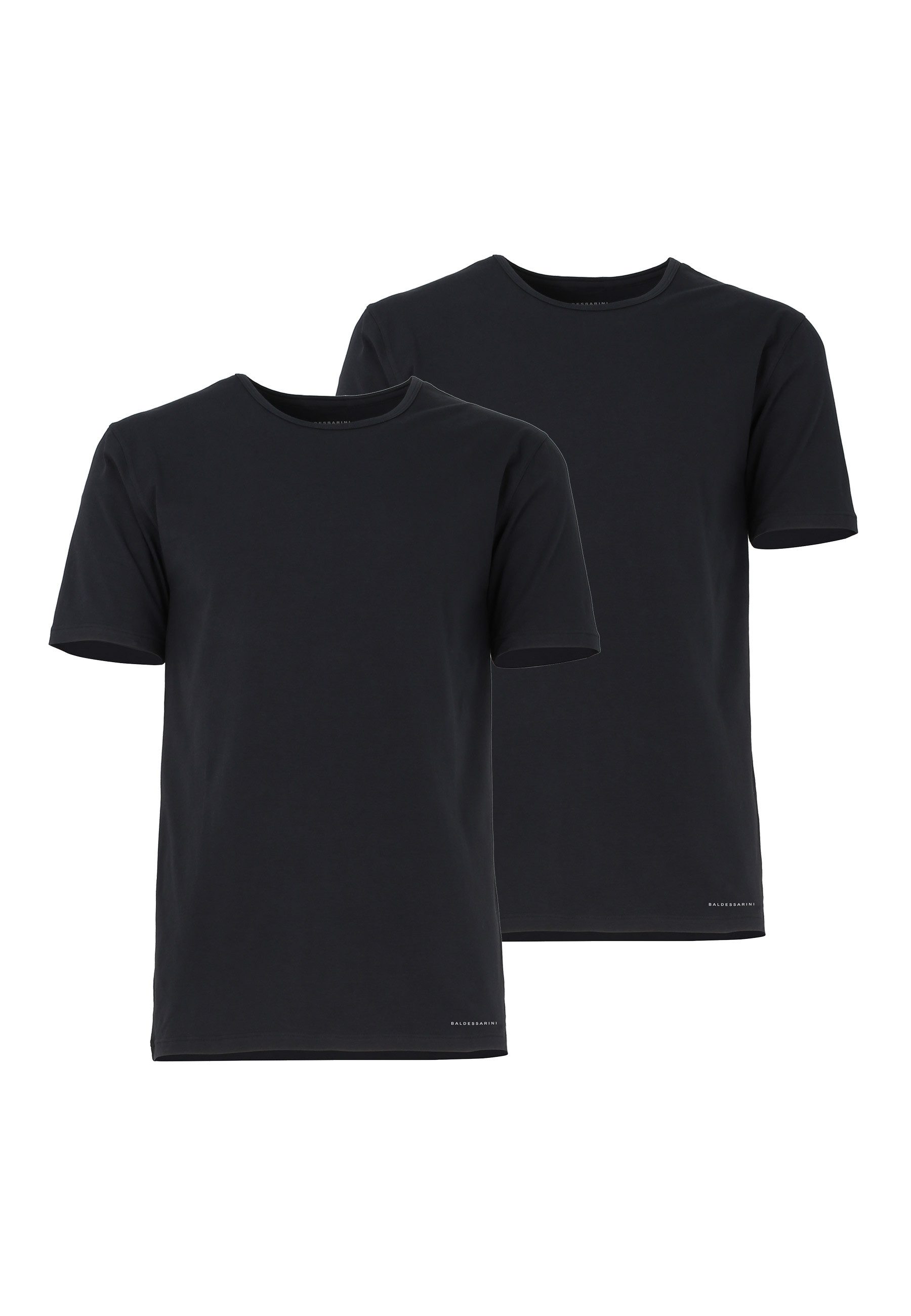 BALDESSARINI Unterziehshirt Baldessarini Herren Unterhemd schwarz uni 2er Pack (2-St)
