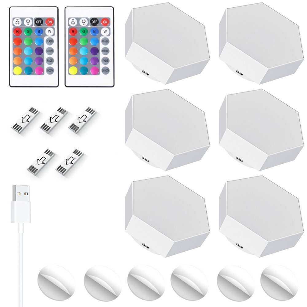 Qualra LED Nachtlicht Hexagon RGB Gaming Wandleuchte Sechseck LED Panel mit günstig online kaufen