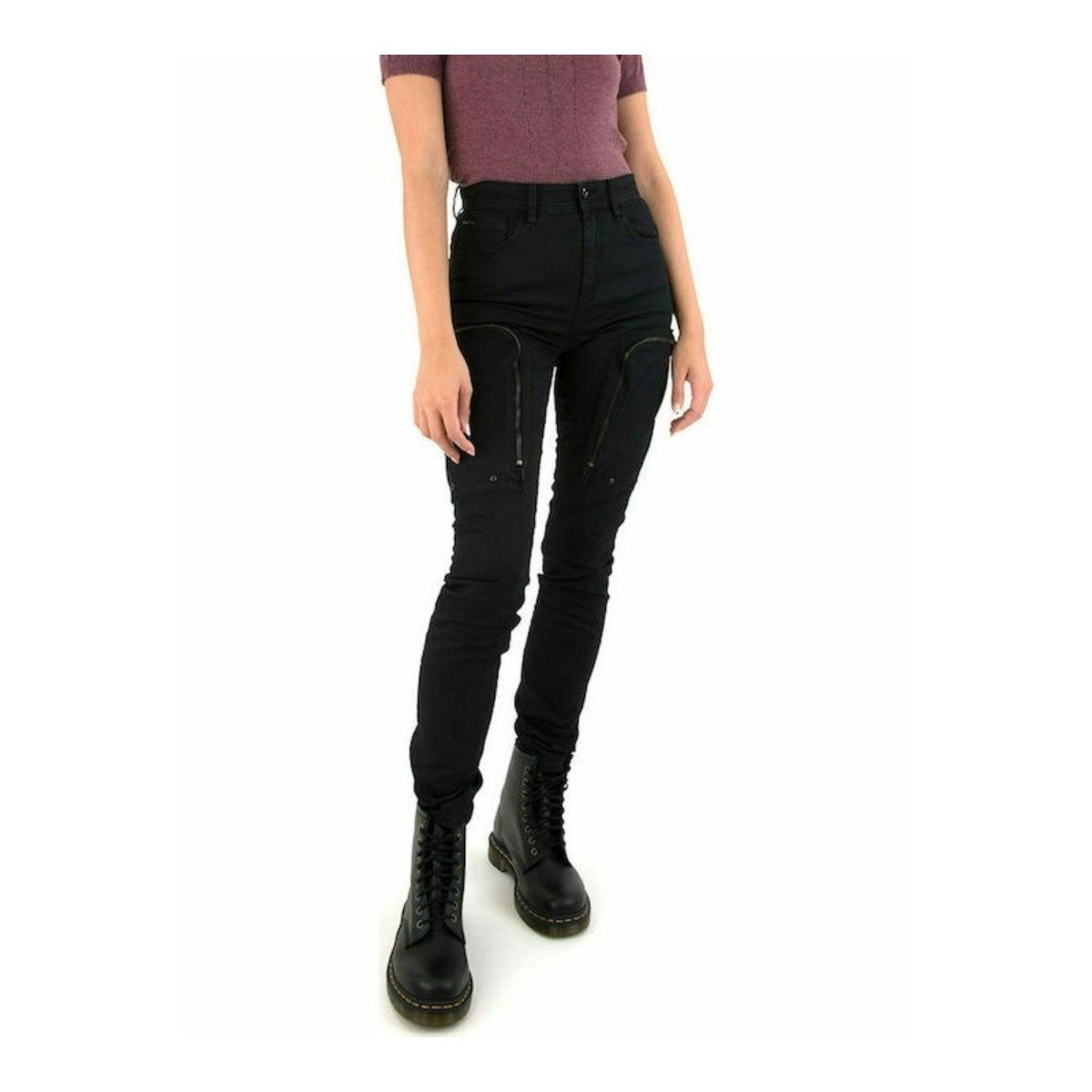 G-STAR Öse G-Star Type 30 Damen Skinny Cargo Hose High Waist Schwarz Größe 27, Dark Black Cobler Women Pants