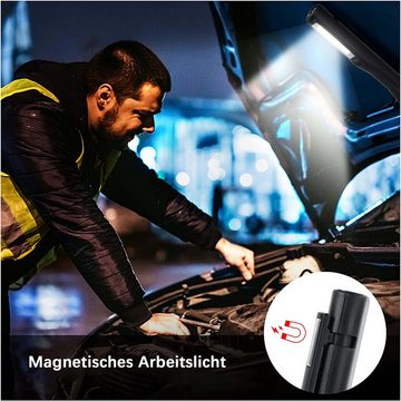 yozhiqu LED Stirnlampe USB wiederaufladbare Arbeitsleuchte, Inspektionsleuchte (1-St), LED-Beleuchtung, Notfall-Autoleuchte, magnetische Arbeitsleuchte