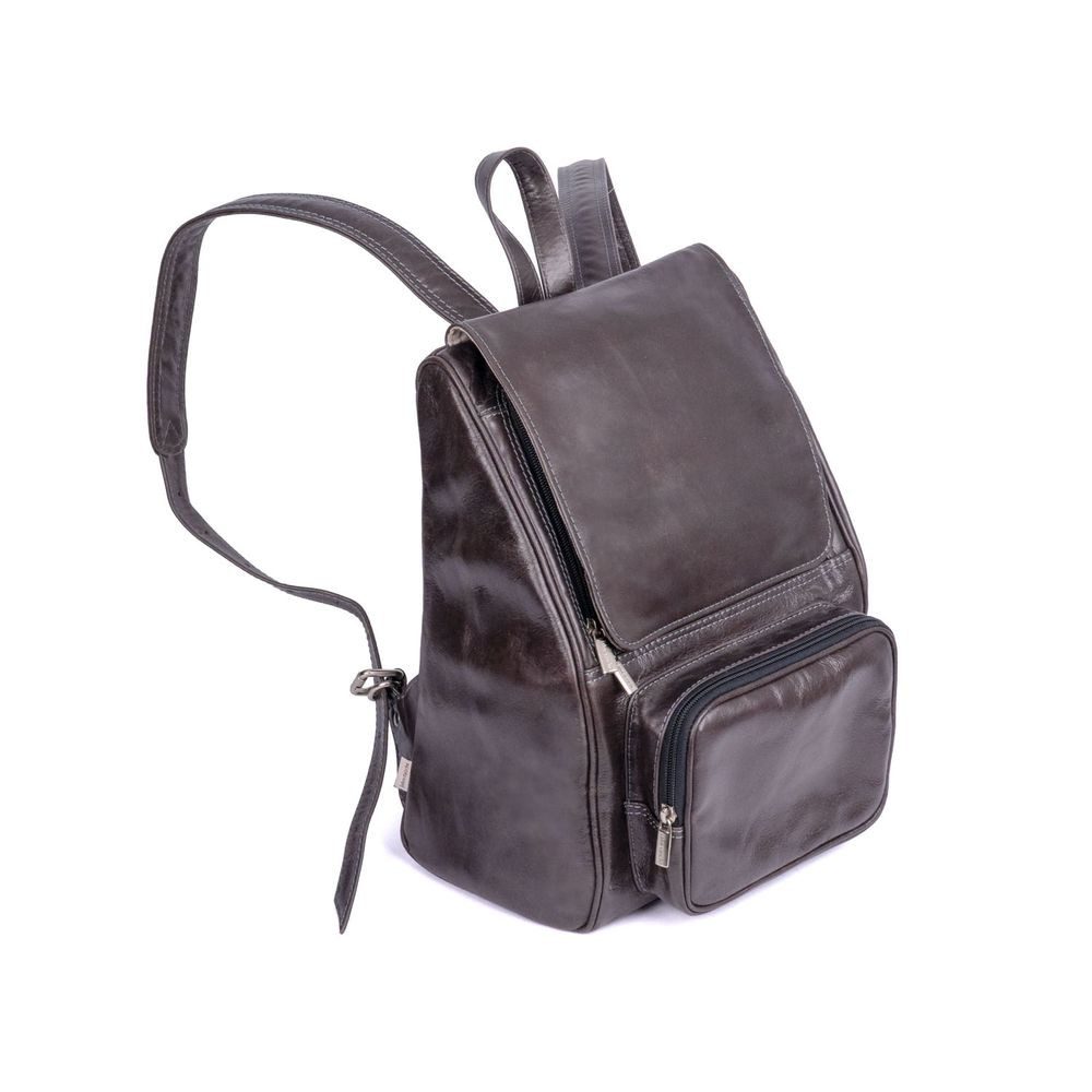 Jahn-Tasche Notebookrucksack Lederrucksack / Laptop-Rucksack Gr. M, Anthrazit-Grau, Jahn-Tasche 710