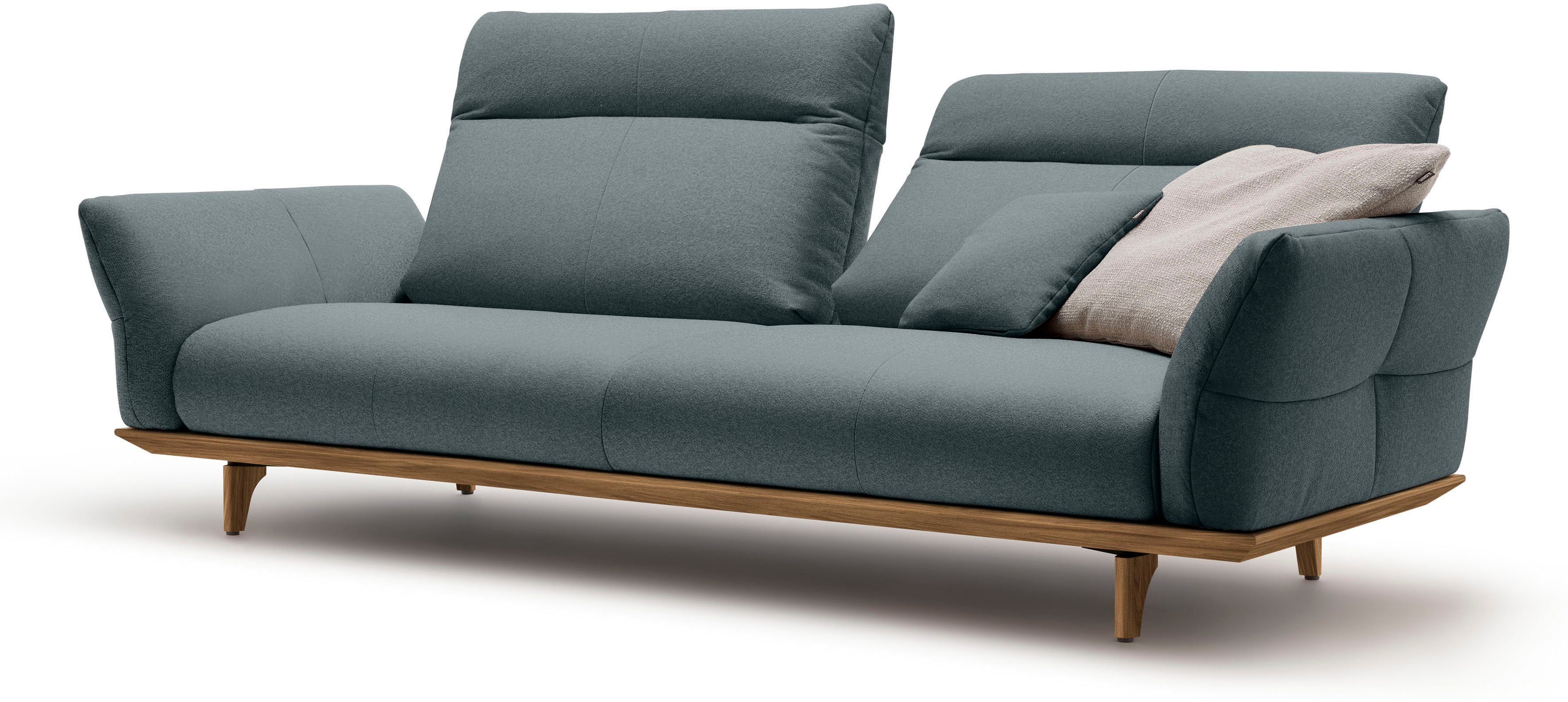 hülsta sofa Breite Füße in cm Sockel 228 und Nussbaum, 3,5-Sitzer hs.460