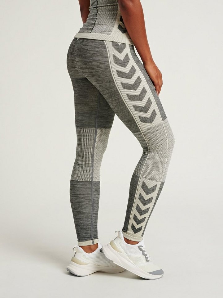 hummel Sporthose CLEA SEAMLESS TIGHTS Damen Leggings nahtlos grau Yoga  Sportlegging Sporthose Sport