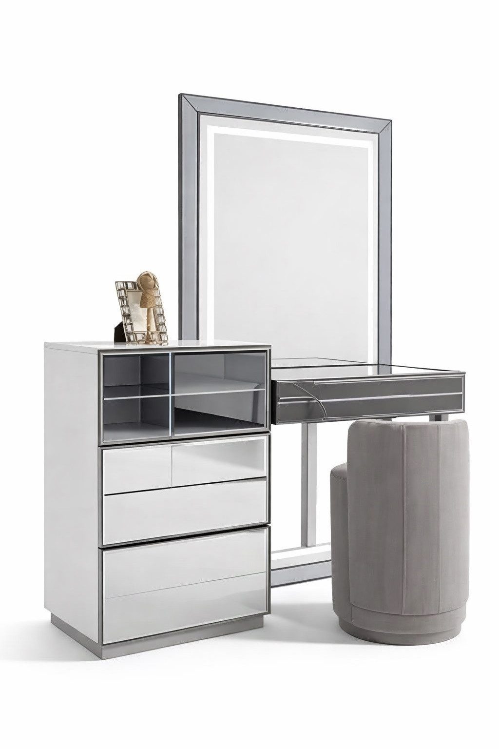 JVmoebel Schminktisch Moderne Konsole mit Hocker in elegantem Design und hochwertigem Finish (1-St., Schminktisch), Made in Europa