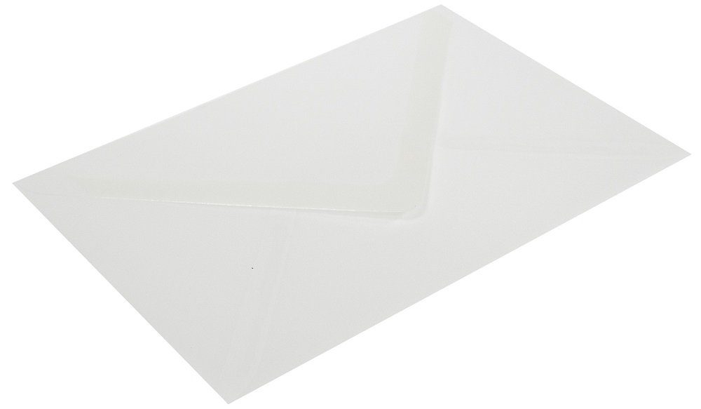 Blanke Briefhüllen Briefumschlag Transparente Briefumschläge - Weiß (Transparent-Weiß)~114 x 162 mm