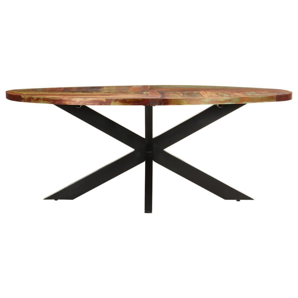vidaXL Esstisch Esstisch Oval 200x100x75 cm Altholz Massiv (1-St)