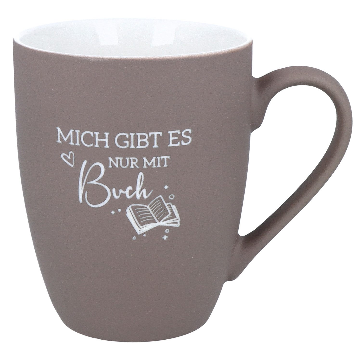 Spruchreif® Tasse SOFT-TOUCH-Tasse mit Gravur, Geschenk Bücherlieberhaber, Book Lover