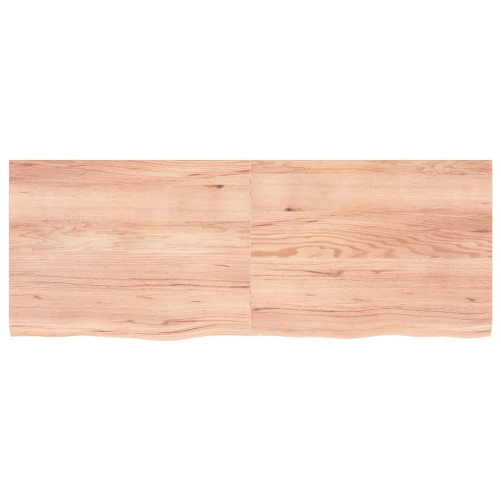 160x60x(2-4)cm furnicato Massivholz Behandelt Tischplatte Hellbraun Eiche