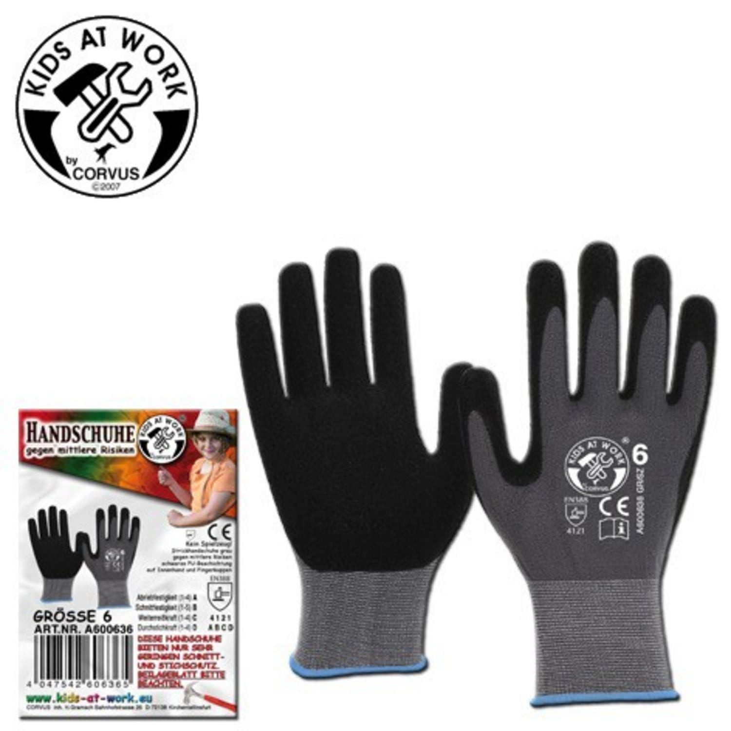 Corvus Spiel Corvus A600637 - Arbeitshandschuhe Strick Gr. 7 (M)