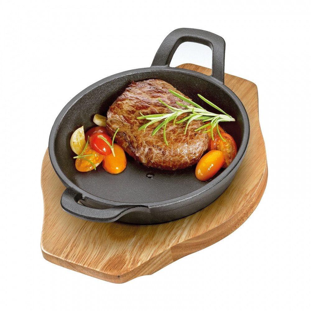 Küchenprofi Servierpfanne Küchenprofi BBQ Servierpfanne Gusseisen 16cm rund