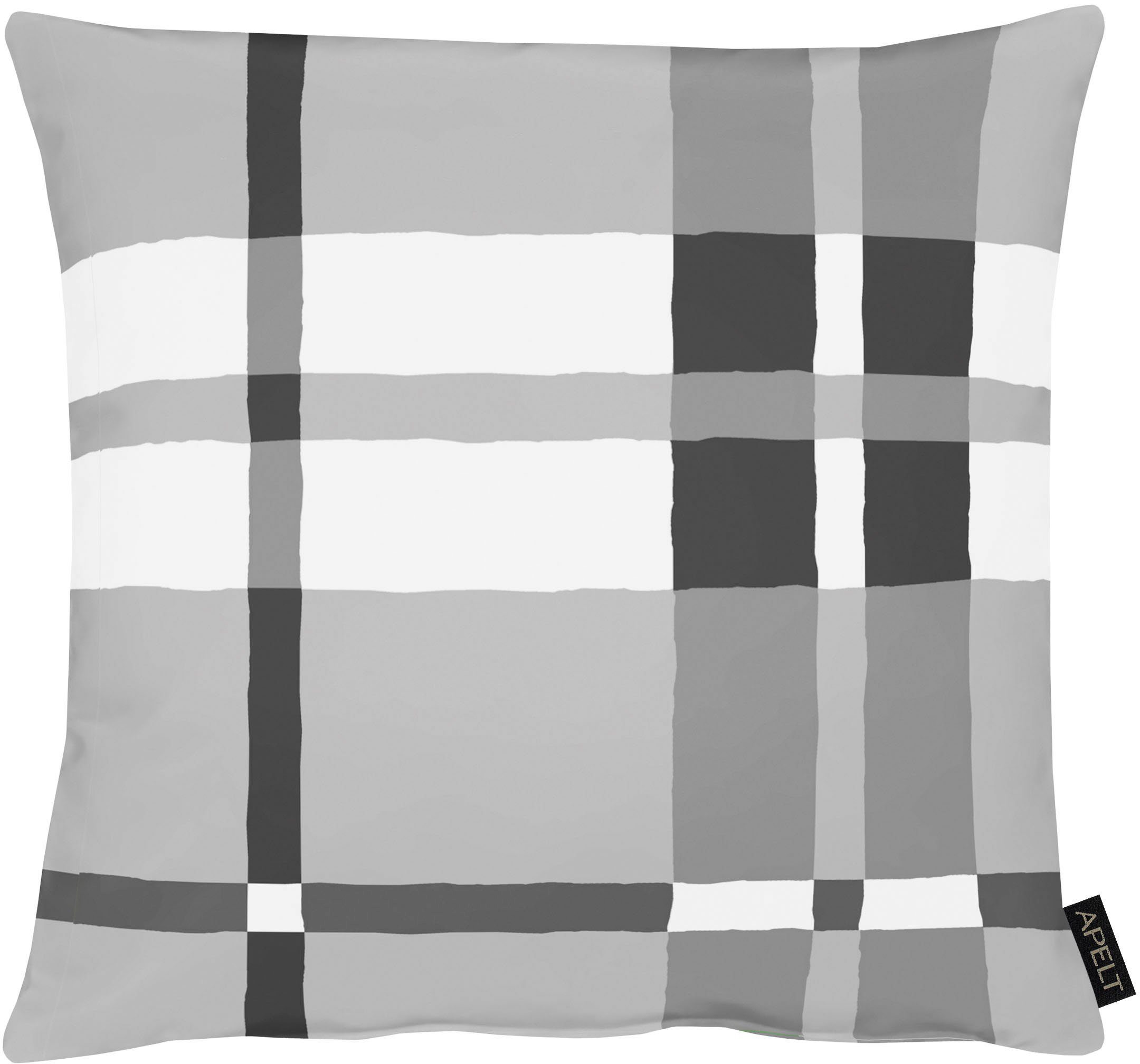 APELT Dekokissen Ray, im Bauhaus-Stil, Kissenhülle ohne Füllung, 1 Stück grau/weiß/schwarz