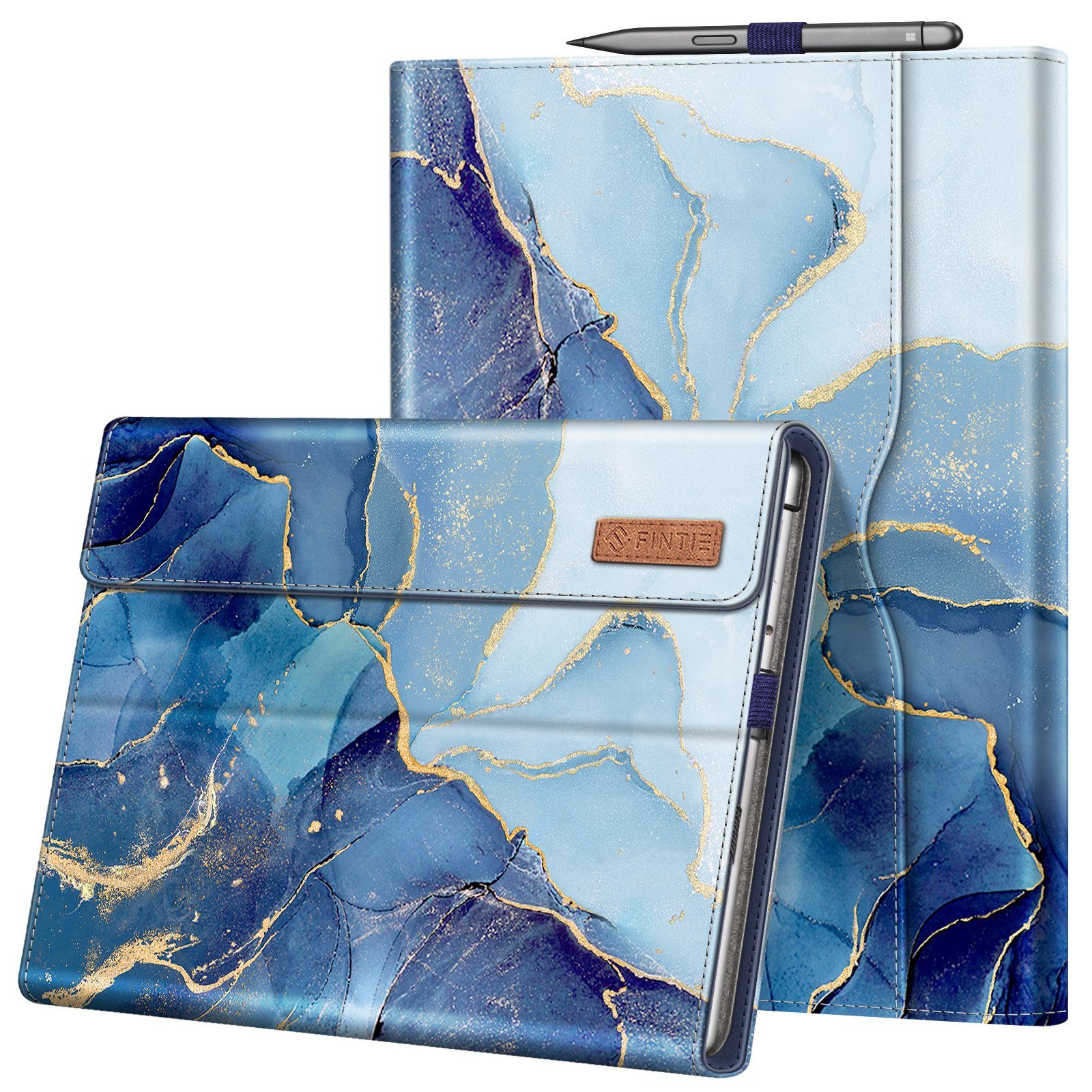 Fintie Tablet-Hülle Hülle für Microsoft Surface Pro 8 13 Zoll (2021), Multi-Sichtwinkel Kunstleder Tasche Schutzhülle, Type Cover Kompatibel