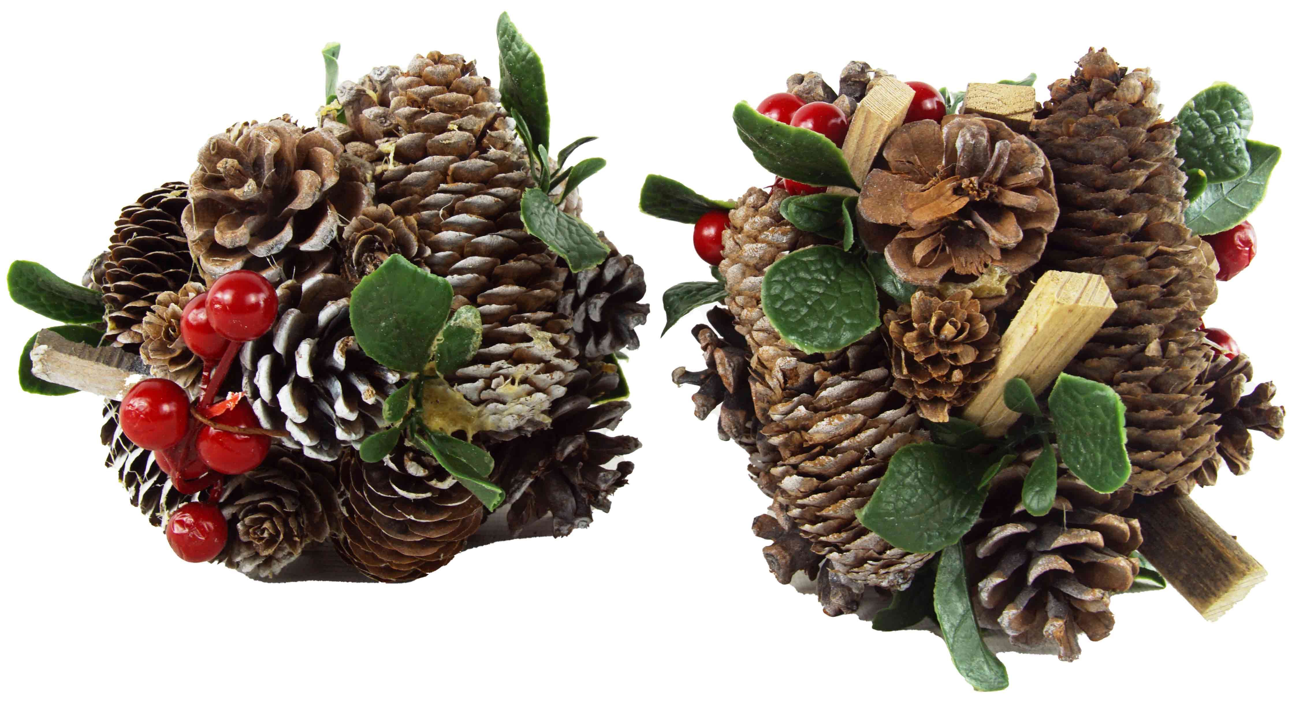 Denk Hängedekoration Wunderschöne Zapfenkugel 2er Set (2 St)