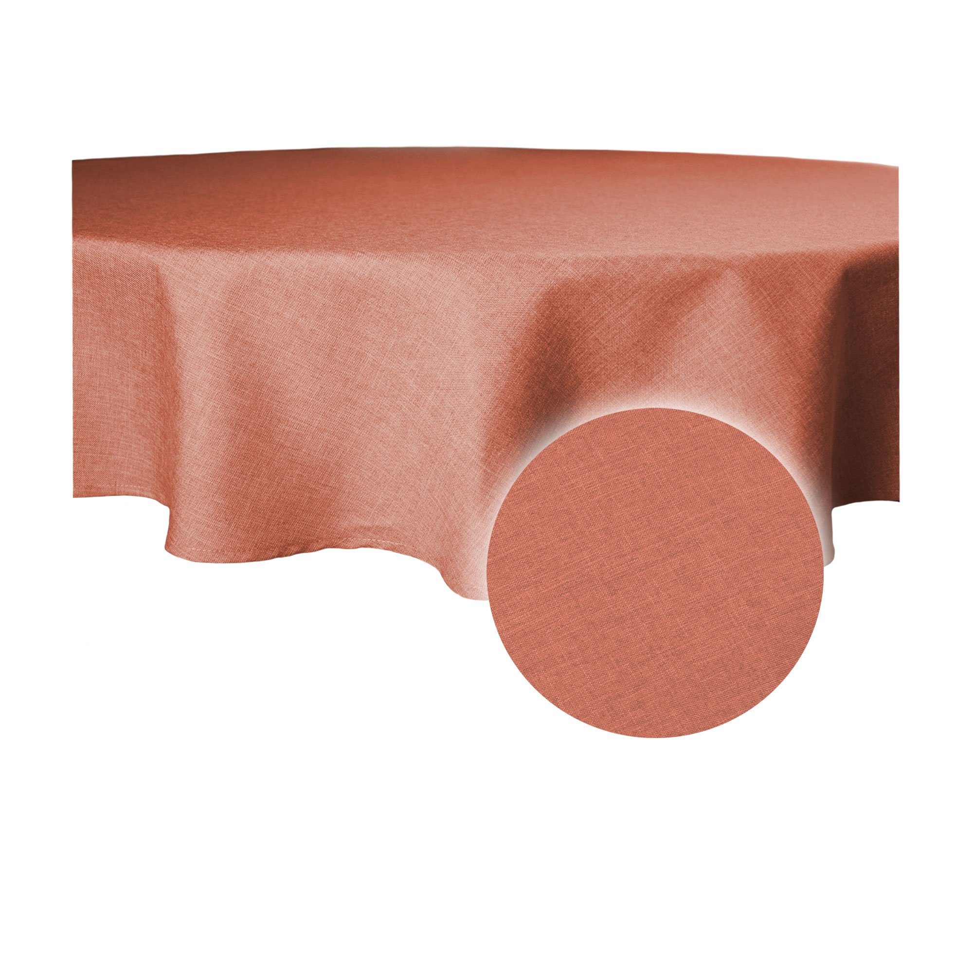 Haus und Deko Tischdecke Tischdecke rund Leinenoptik Lotuseffekt Tischwäsch günstig online kaufen