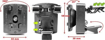 HR GRIP Lüftungsgitter Halter Halterung Lüftung 4 Krallen Raster Richter mit Gelenk Handy-Halterung