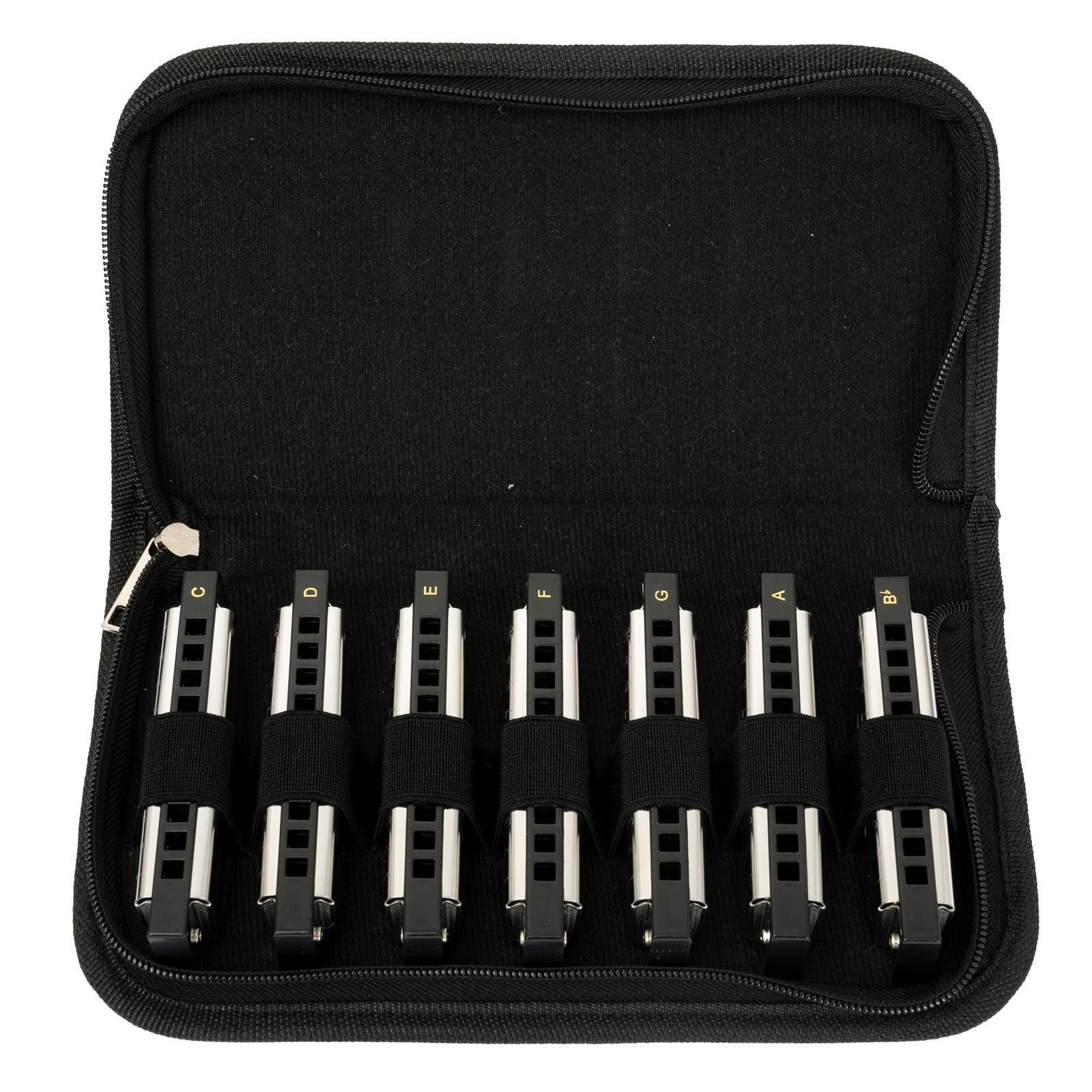 Cascha Mundharmonika HH2223 Blues Mundharmonika Set 7 Tonarten