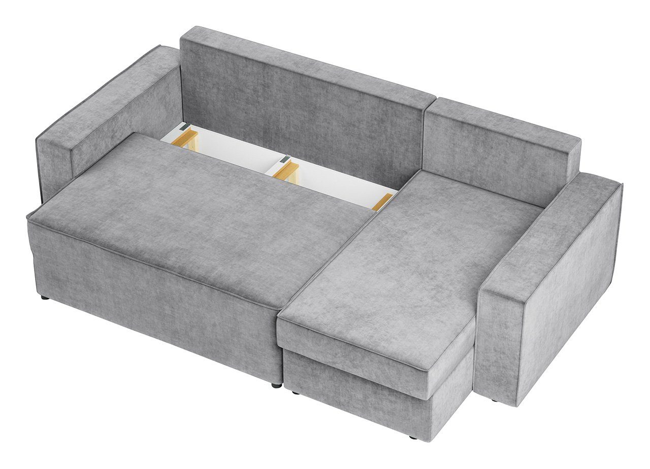 MKS Wohnzimmer DENVER, L-Form, Ecksofa Couch MÖBEL mit L Bettsofa Schlaffunktion, -