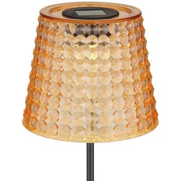 Globo LED Solarleuchte Solarleuchte Garten Erdspieß Solarlampe LED Außenleuchte Solar Amber