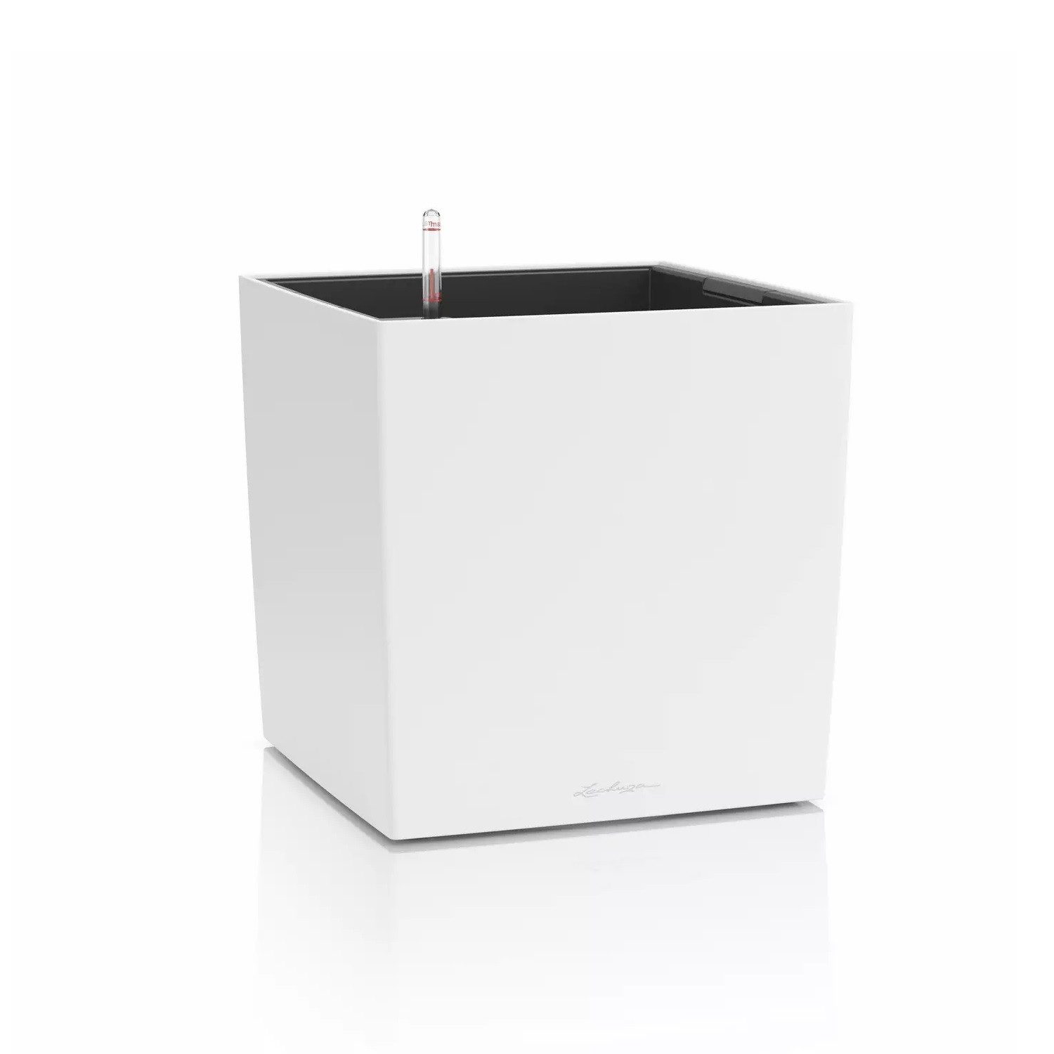 Lechuza® Blumentopf CUBE Color 40, weiß