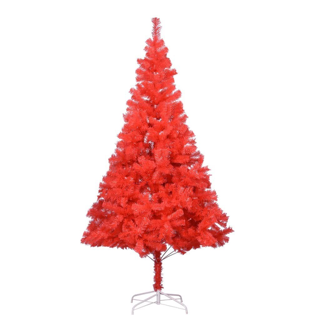 furnicato Künstlicher Weihnachtsbaum mit Ständer Rot 240 cm PVC
