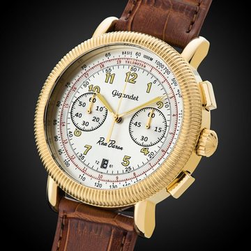 Gigandet Chronograph Red Baron IV, Mineralglas, Chronograph, Datumsanzeige, Tachymeter, Telemeter