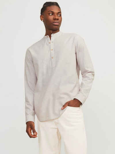 Jack & Jones Langarmhemd JJESUMMER TUNIC LINEN BLEND SHIRT LS SN