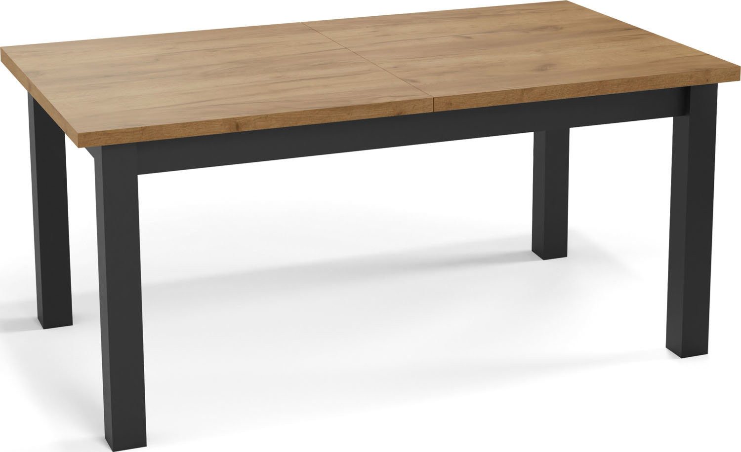 WFL GROUP Esstisch Davidof ausziehbar rechteckig modern mit schwarzen Holzbeinen (MADE IN EU, erhältlich in 3 Größen – 140/160/160 cm ausziehbar auf 180/200/240 – Bild 2 von 5