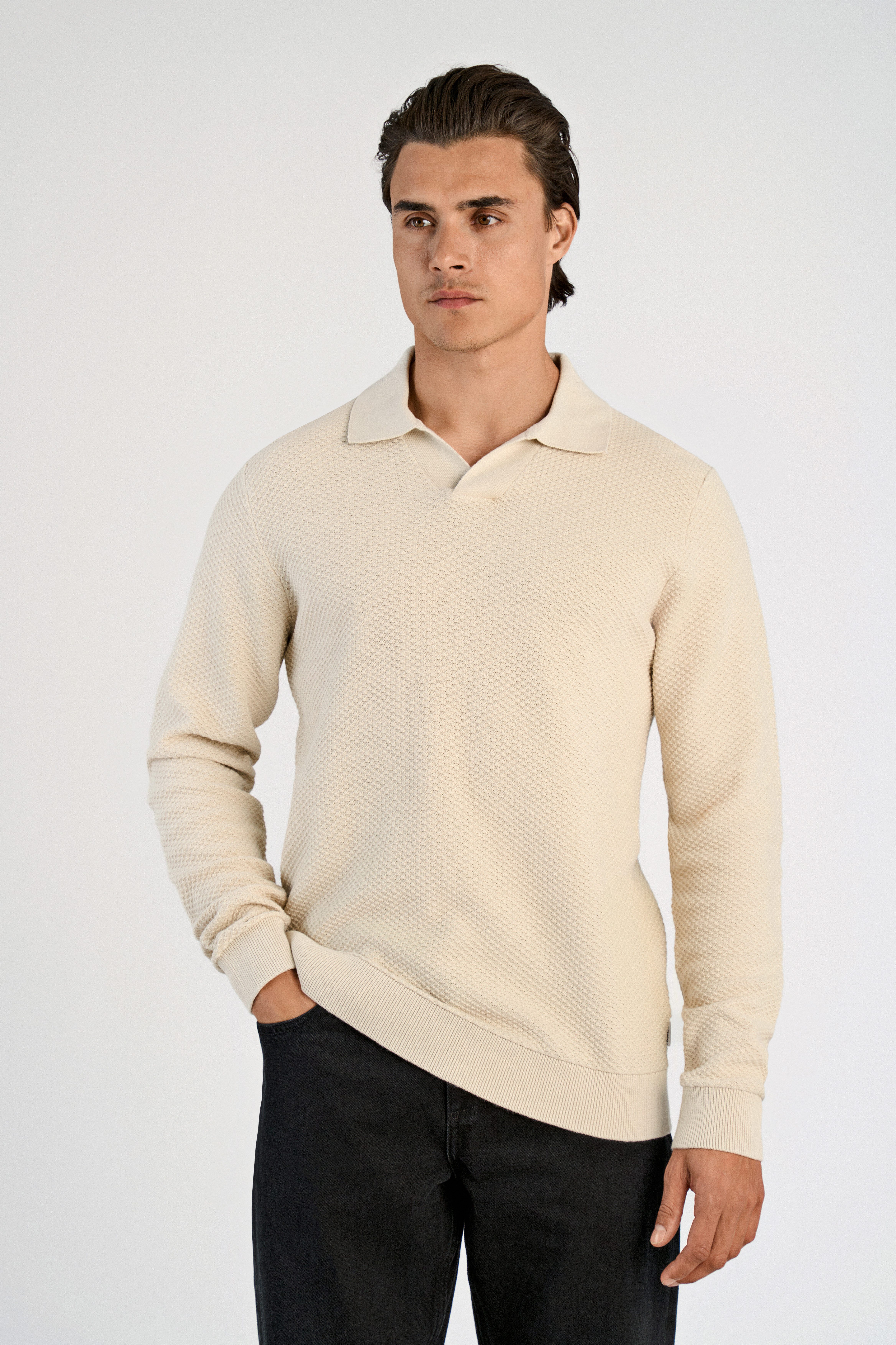 LINDBERGH Strickpullover mit Hemdkragen und leichter günstig online kaufen