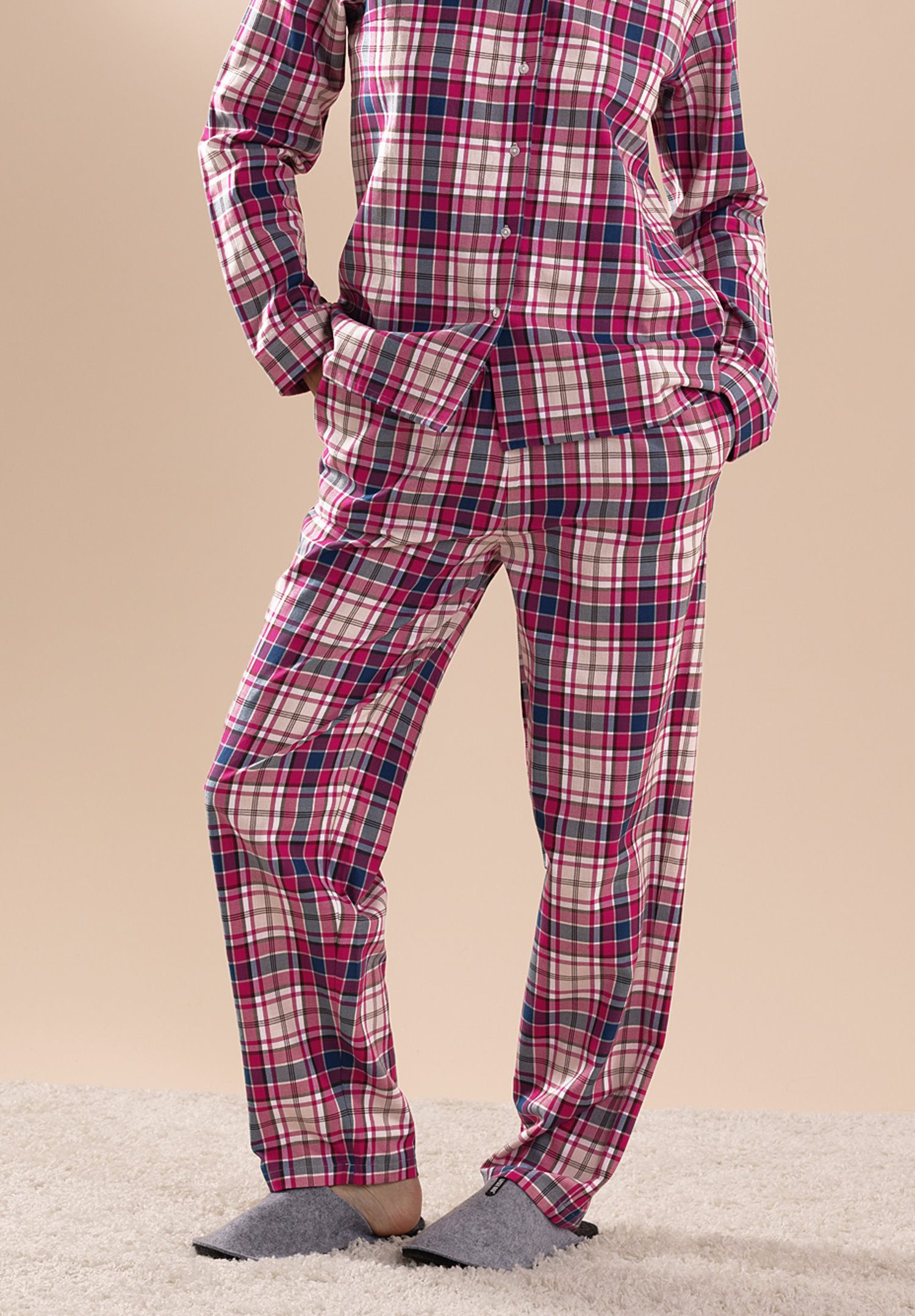 Nina Von C. Pyjamahose Damen Schlafanzughose Homewear (1-tlg) Baumwolle