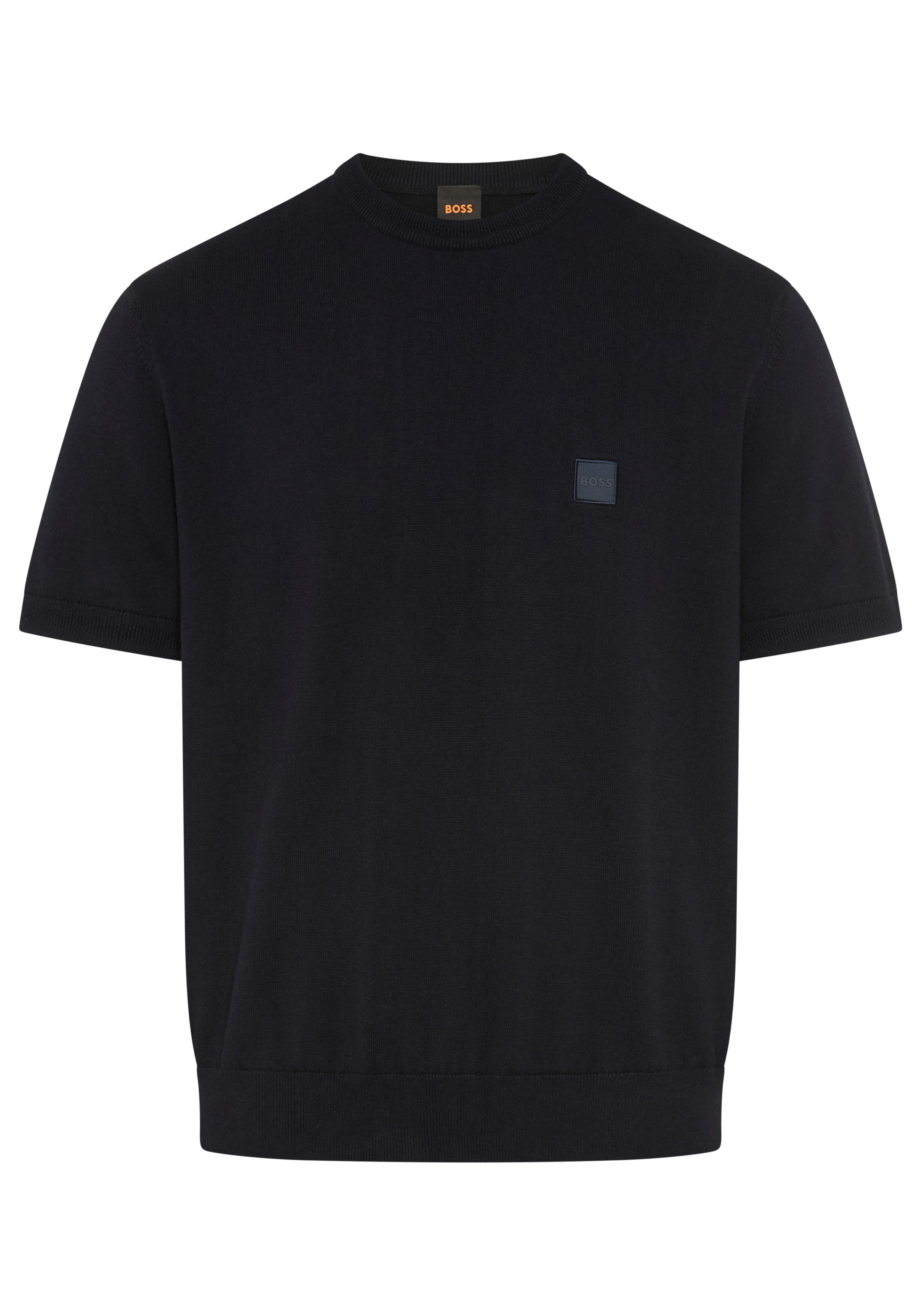 BOSS ORANGE Kurzarmpullover Kanacho mit Kaschmir-Anteil, Rundhals