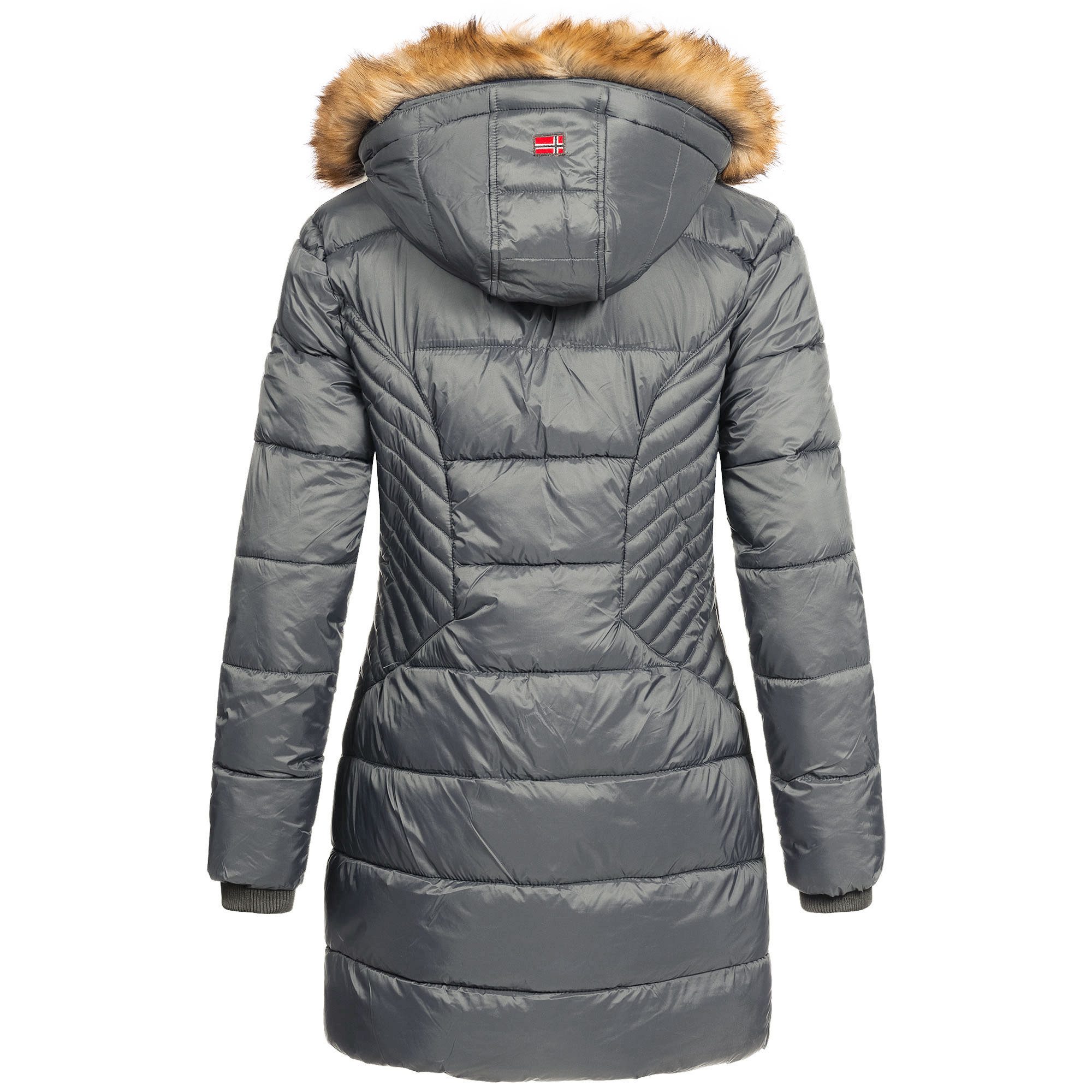 Geographical Norway Parka Damen Outdoor Winter Jacke Mantel Parka lang geschnitten ABE