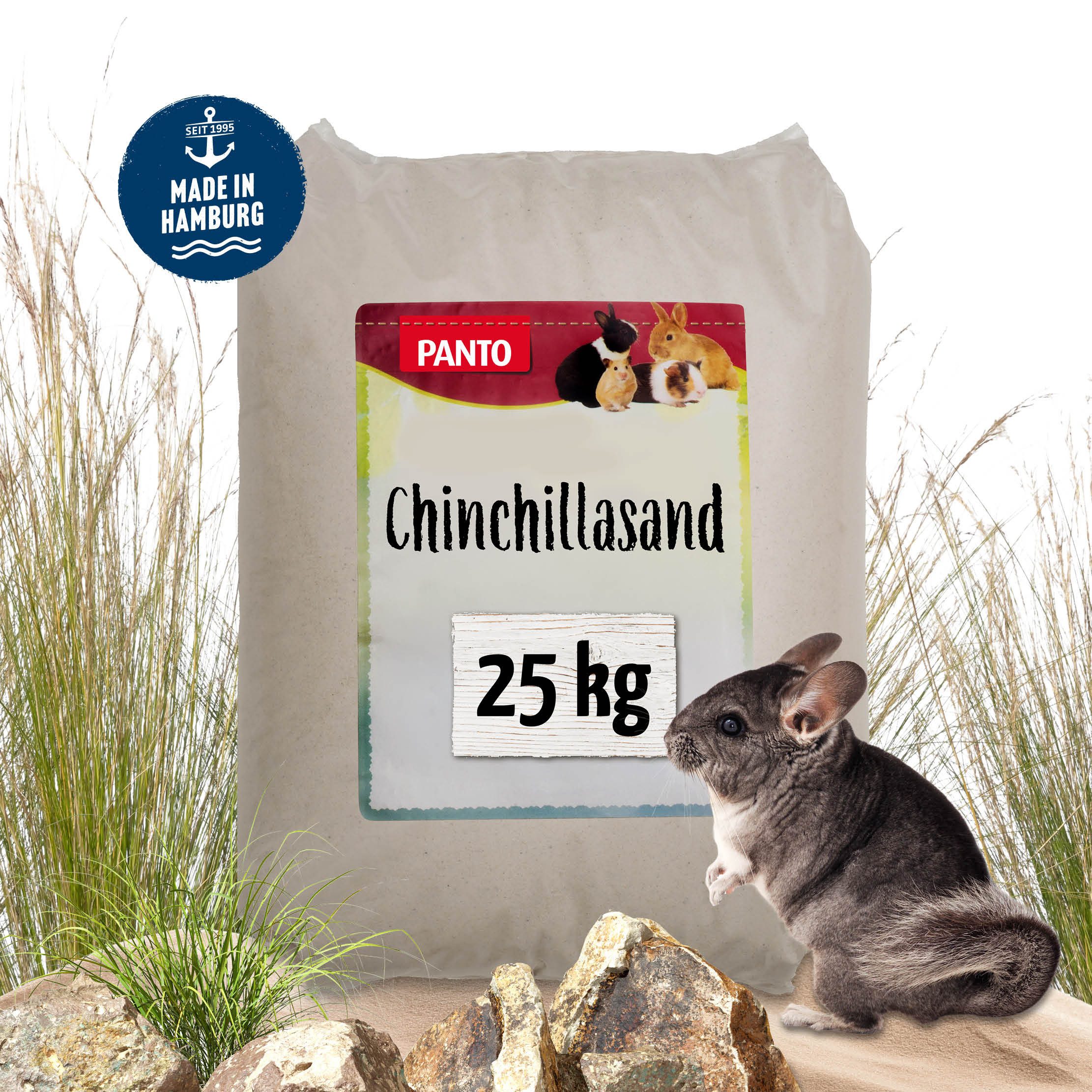 PANTO Terrariensand Chinchillasand, Feiner naturweißer Quarzsand