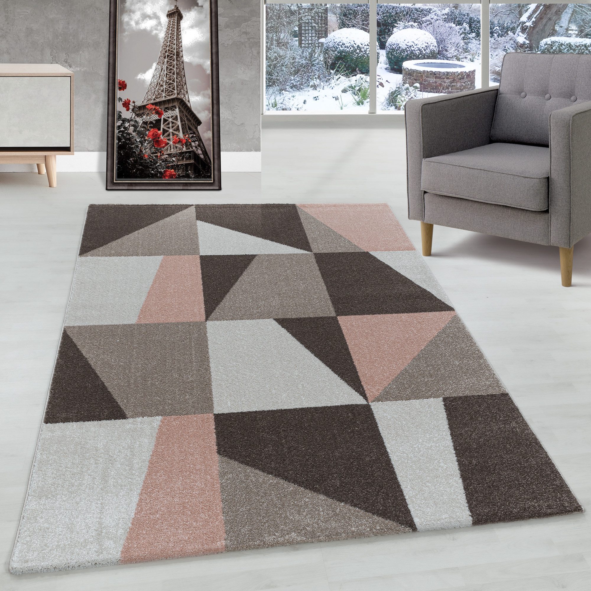 Carpettex Frisé-Teppich Ombre Design, Läufer, Höhe: günstig online kaufen