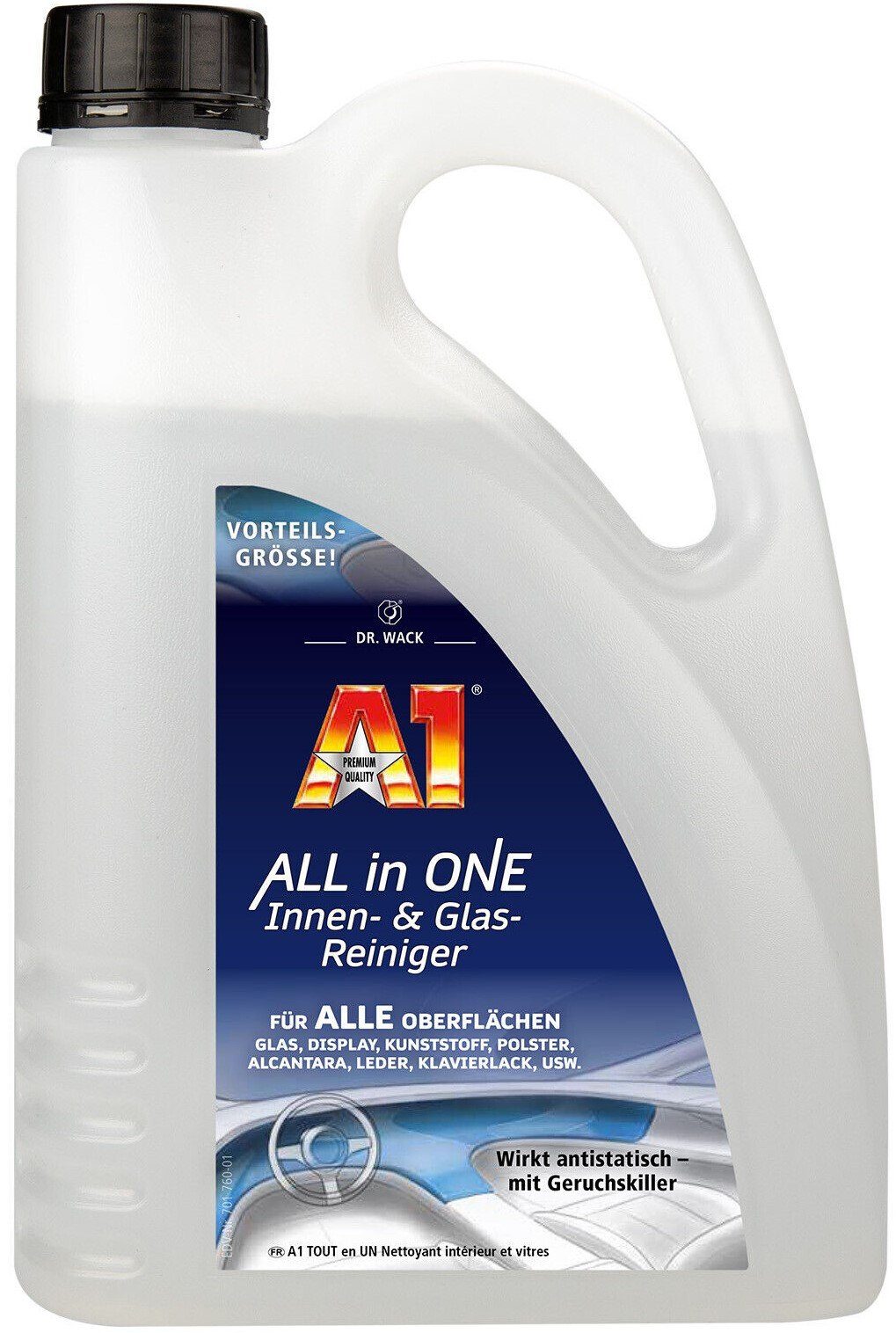 A1 ALL in ONE - Innen & Glas Reiniger - 2 L Auto-Reinigungsmittel