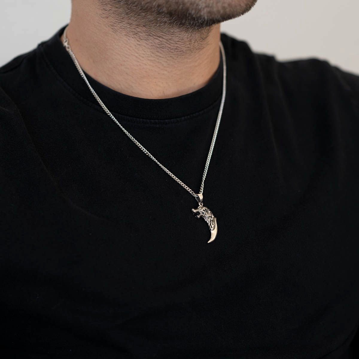 Materia Kettenanhänger Herren Wolf / Wolfszahn günstig online kaufen