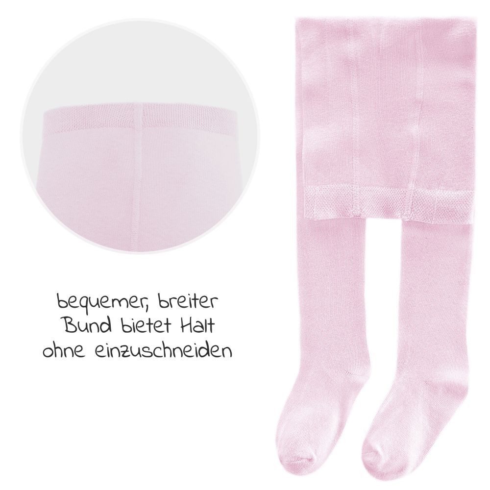 LaLoona Strumpfhose Rosa (Set 2er-Pack) 2er Pack Baby und Kinder Strumpfhose 2x Babystrumpfhosen Gr. 62/68