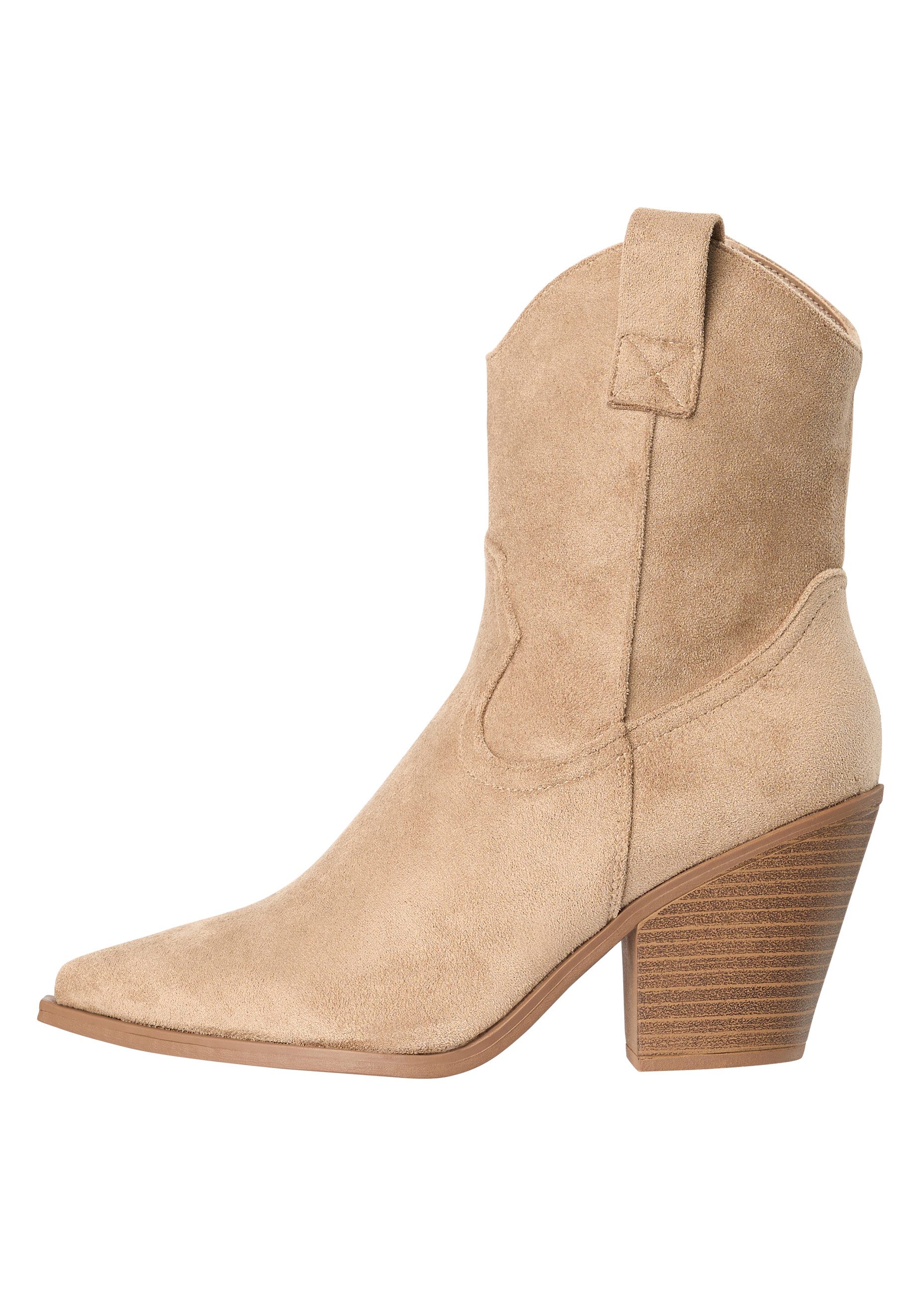 Day Vine Damen Western Cowboy Boots mit Blockabsatz und spitzer Form Stiefelette
