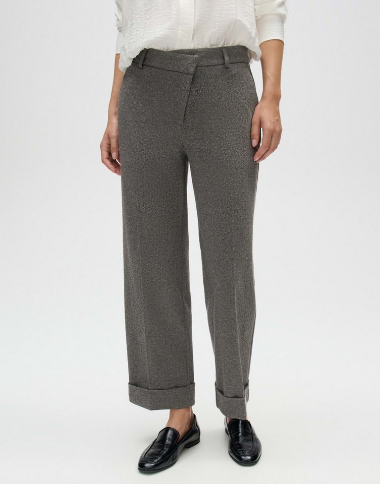 OPUS Stoffhose Meeri heritage aus weichem Jersey Gerader Beinverlauf mit Fischgrat und weich fließendem Fall