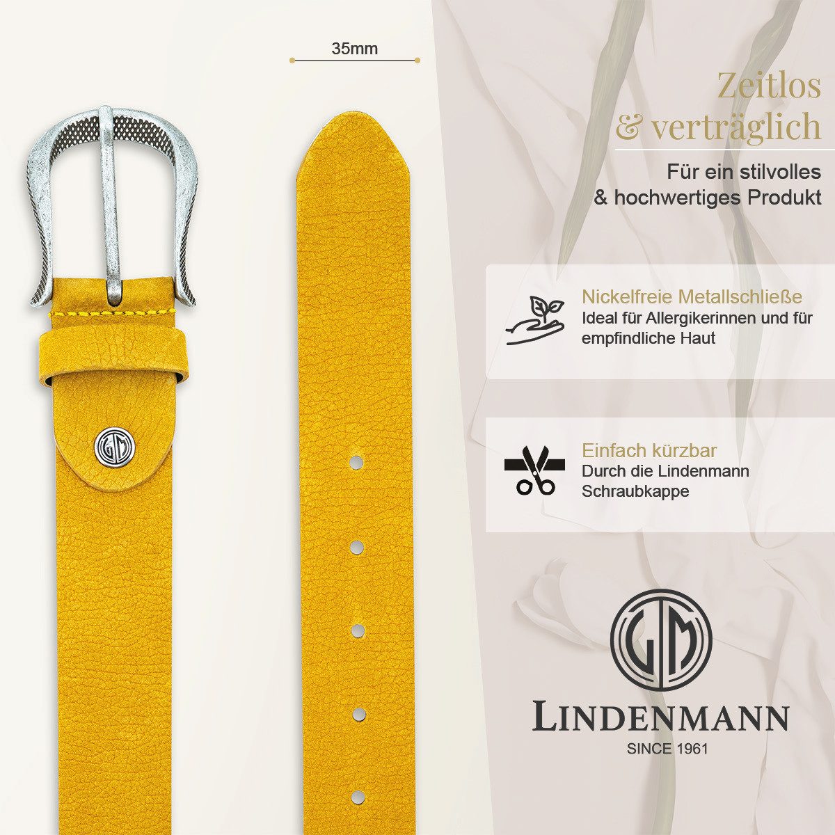 LINDENMANN Ledergürtel