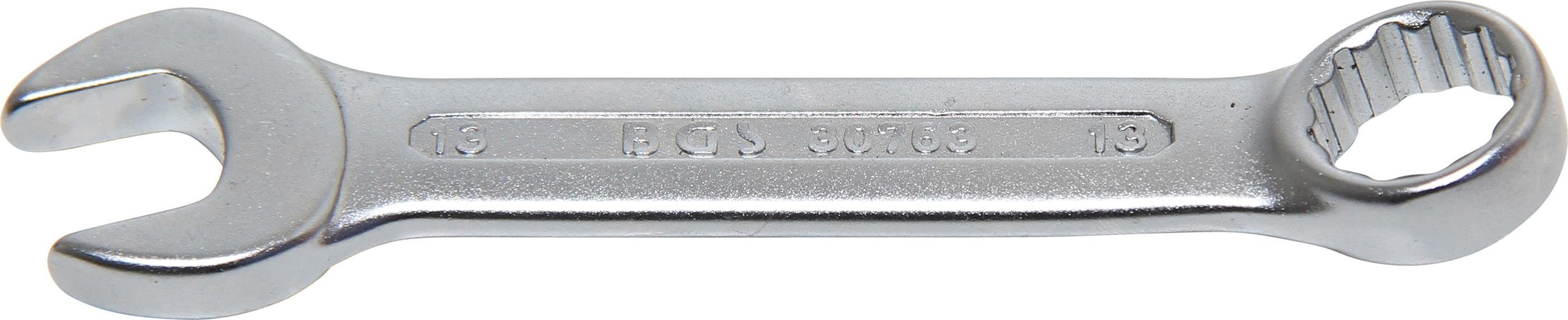 BGS technic Maulschlüssel Maul-Ringschlüssel, extra kurz, SW 13 mm