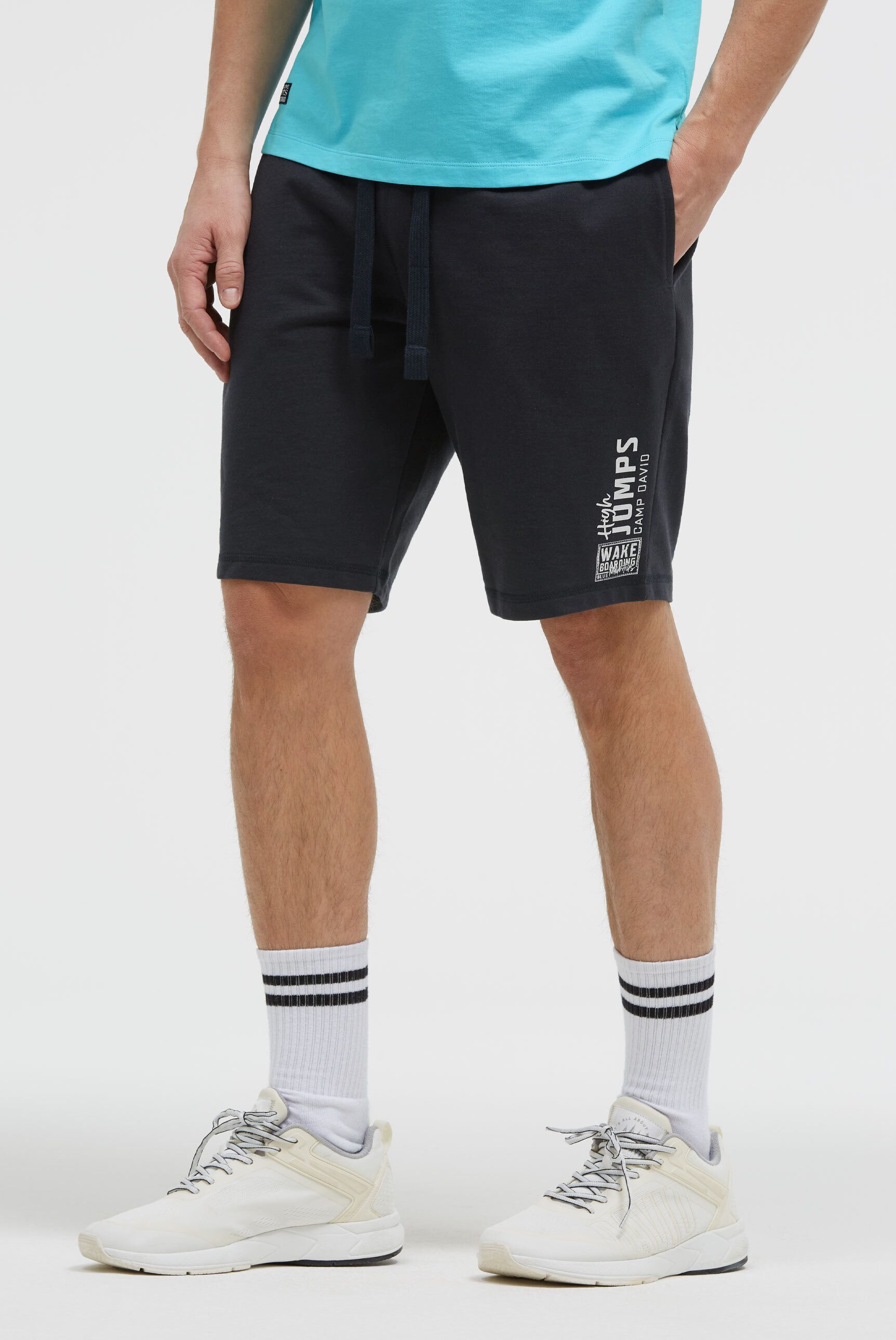 CAMP DAVID Sweatshorts mit Elastikbund & seitlichen Taschen