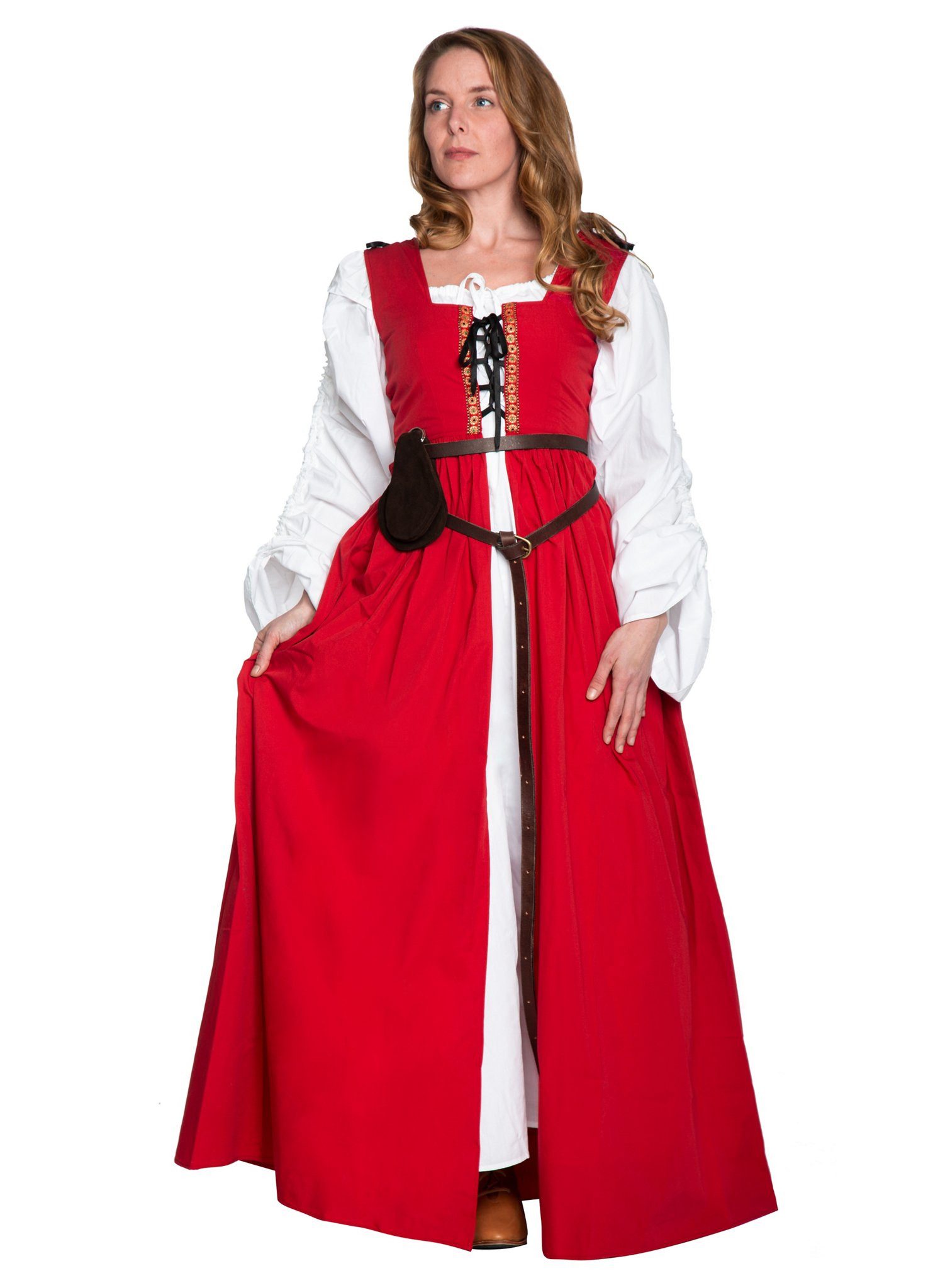 Supreme Replicas Kostüm Oberkleid - Lucretia, rot, Surcot Renaissance Kleid günstig online kaufen