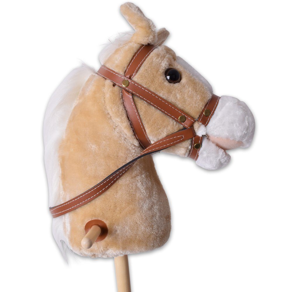 TE-Trend Steckenpferd Steckenpferd Spielpferd Pferd zum Reiten mit Rollen und Sound, (2-teilig), mit Sound Modul
