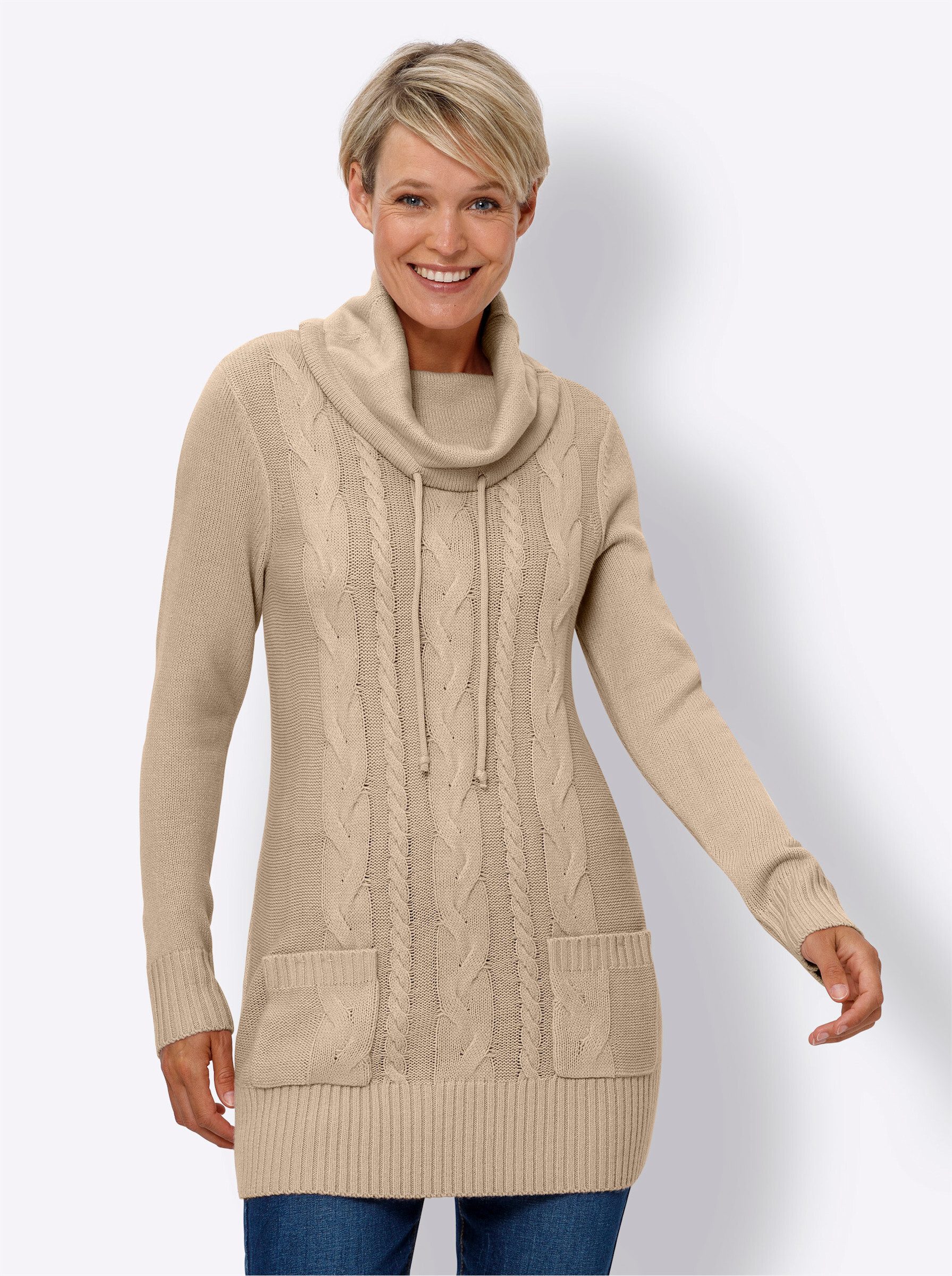 Sieh an! Strickpullover Longpullover günstig online kaufen