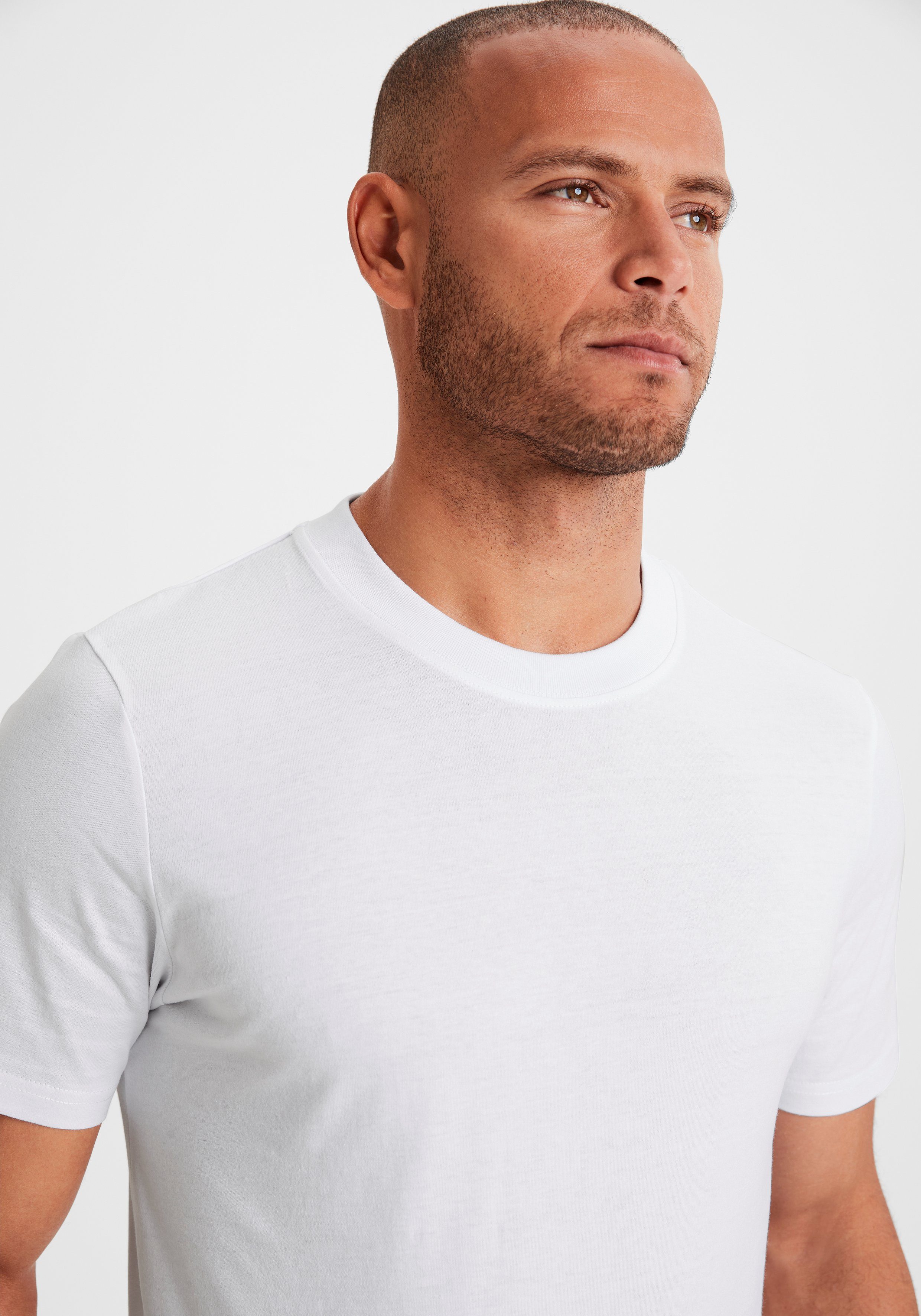 KangaROOS T-Shirt (2er-Pack) ein blau / klassischer Must-Have in weiß Form