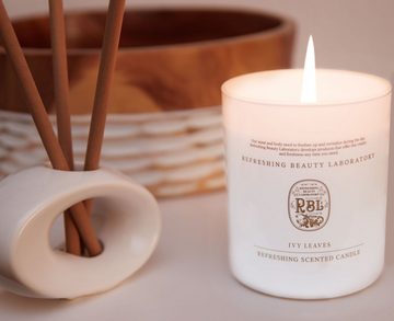 Rebul Kozmetik Duftkerze Ivy Leaves - 210 g Kerze in Geschenkbox - Premium Raumduft (Glaskerze, 1-tlg), Bis zu 35 Stunden Brenndauer - Luxus Stimmungskerze