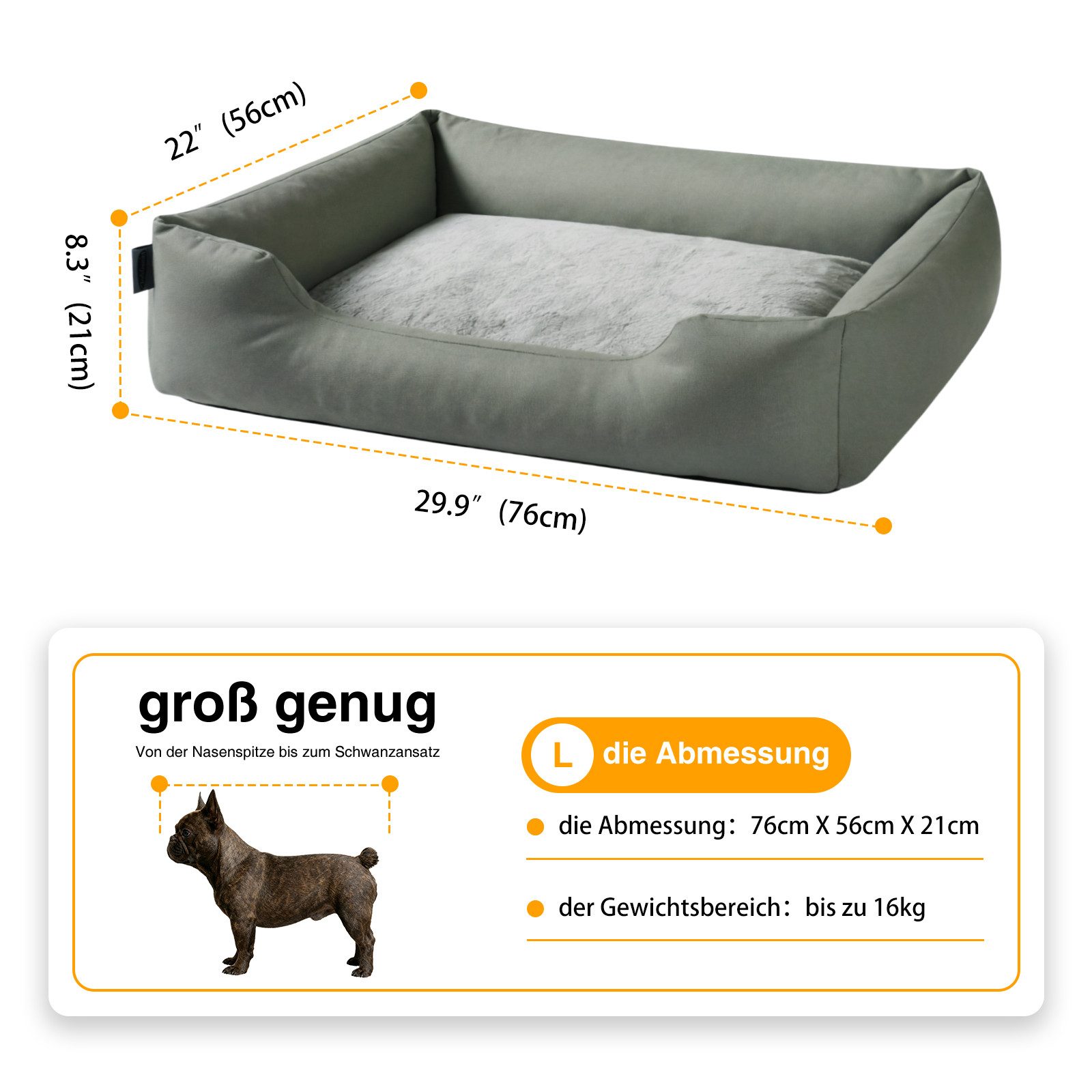 Zedelmaier Hundebett für Hunde & Katze, Hunde Hundesofa Hundekissen Hundematratze, Kratzfestes, Wasserdicht, Ergonomisch, Bequem, Waschbar – Bild 2 von 5