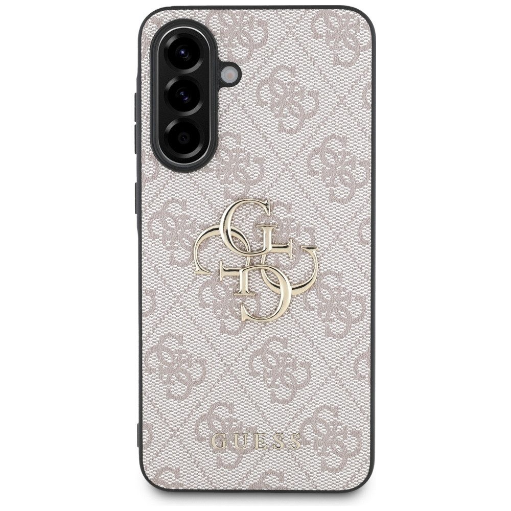 Guess Handyhülle Galaxy A56 Kunstleder rosa Muster Logo goldfarbig 6,7 Zoll, Kantenschutz – Bild 2 von 5
