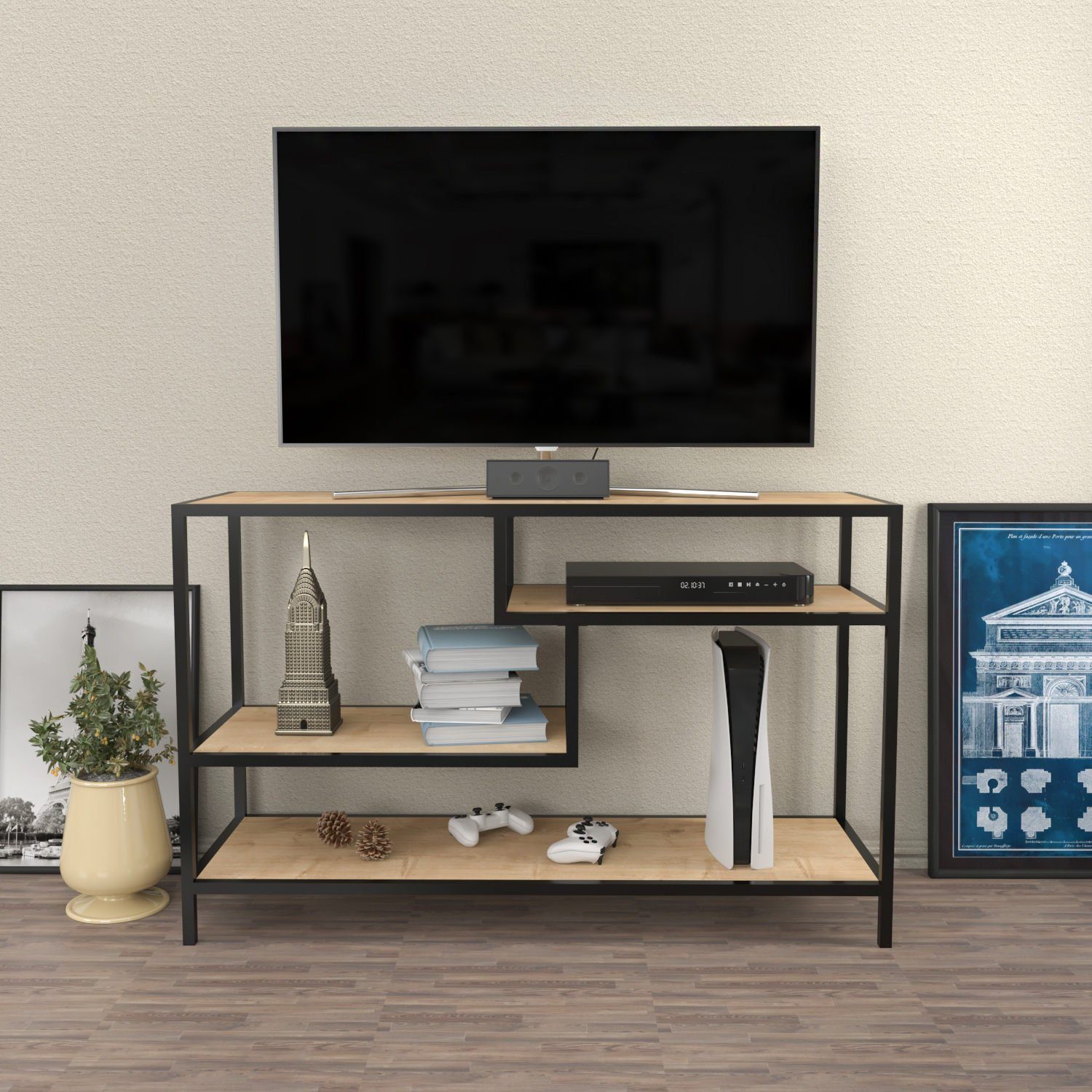 Skye Decor TV-Schrank Schränke, 75x120x39 cm, 100% Melaminbeschichtete Partikelplatte