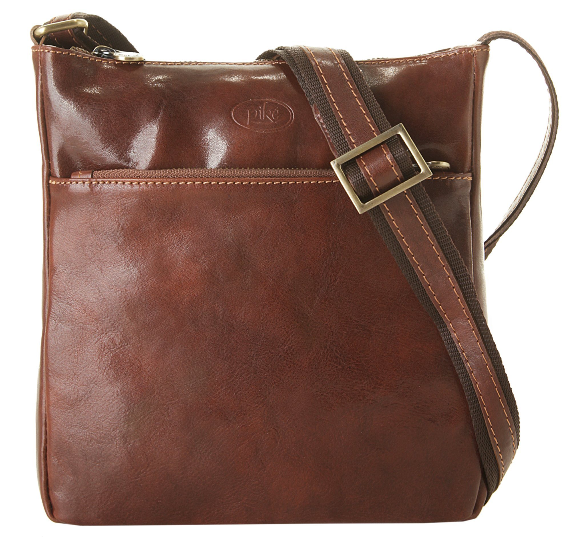 Piké Umhängetasche, echt Leder, Made in Italy